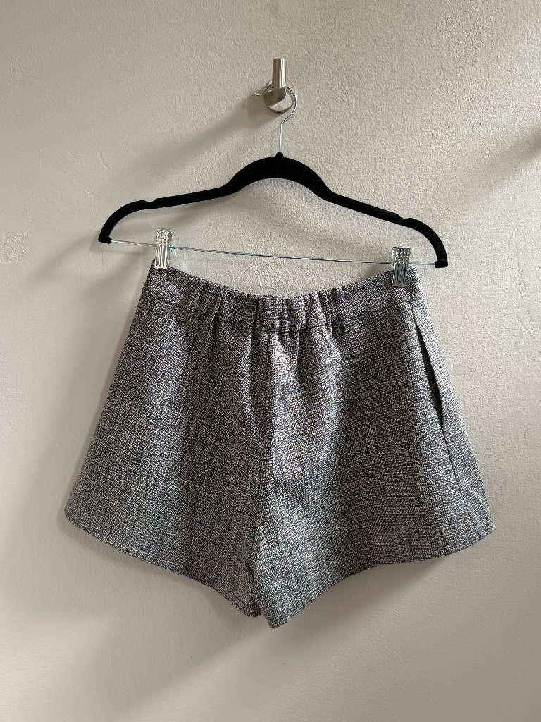 J.Ing Gray Metallic Tweed Shorts — image 2 of 7